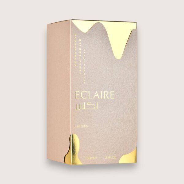 Flacon luxueux du parfum Eclaire Lattafa - fragrance orientale gourmande et envoûtante - MADOSTYLE