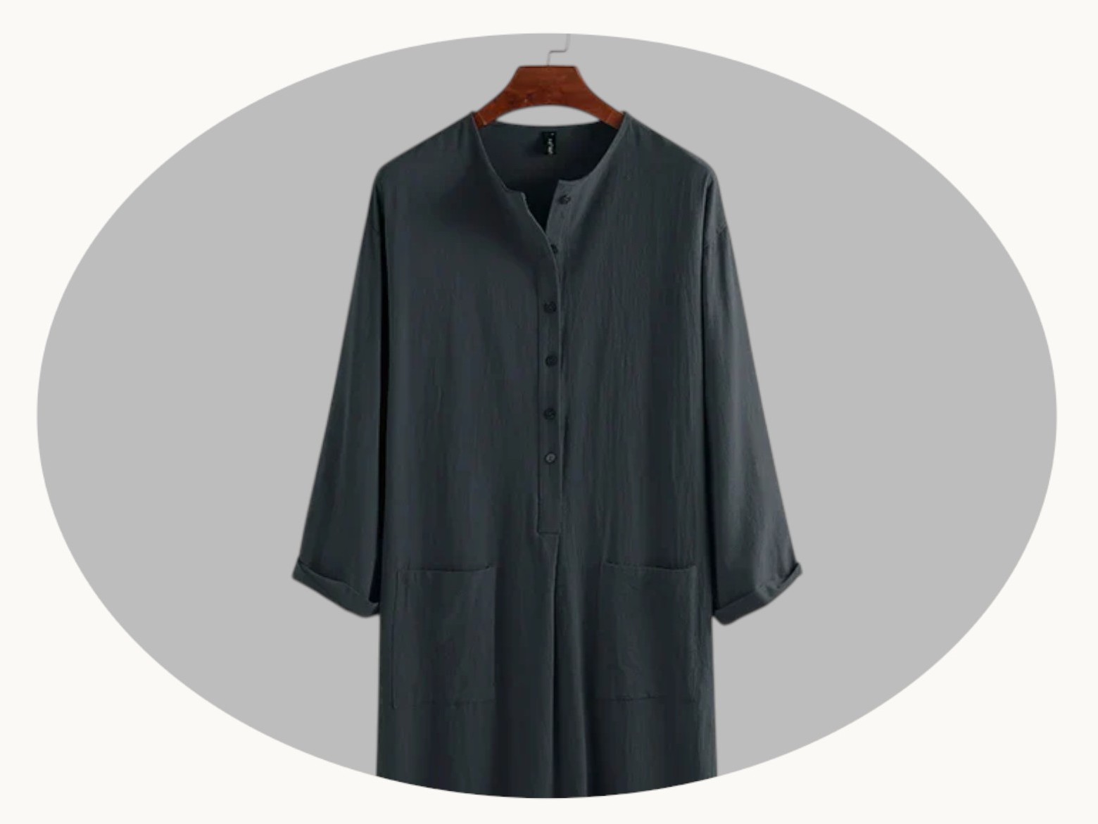 Jellaba homme traditionnel en coton avec broderie artisanale - Tenue cérémonie élégante - MADOSTYLE