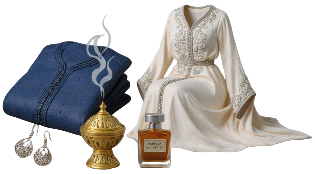 Bannière incitant à l'achat sur MADOSTYLE. Des articles élégants mis en avant, symbolisant les promotions et les produits phares de la boutique.