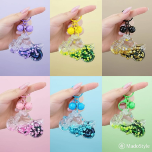 Porte-clés “Moto Galaxy” | Paillettes & Cloche Colorée – Image 6