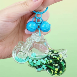 Porte-clés “Moto Galaxy” | Paillettes & Cloche Colorée – Image 3
